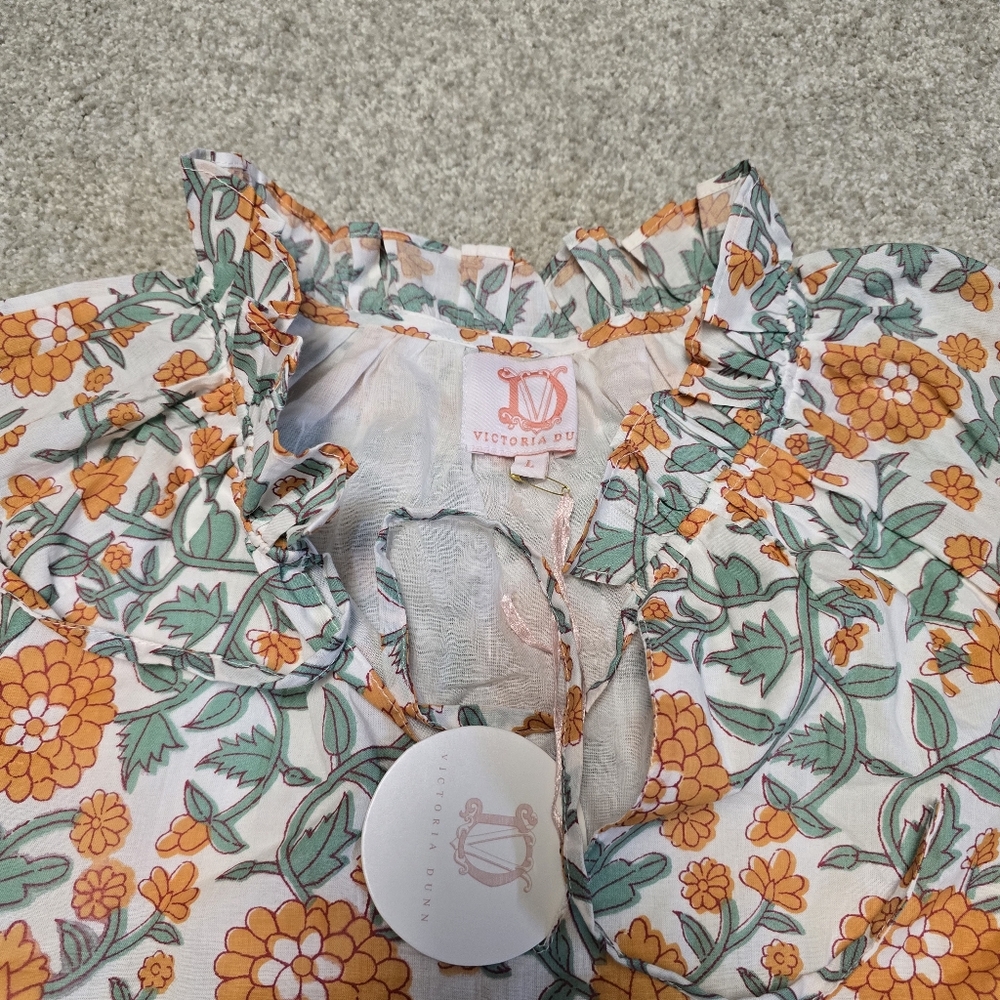Victoria Dunn Womens Floral Knee Length Dress Sz L Spring Boho NWT - Picture 5 of 8